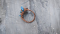 copper wrapped with blue stone ring
