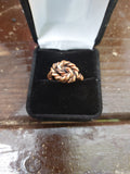 Handmade Copper Wire Braided Love Knot Ring