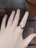 Handmade Silver Wire-Wrapped White Stone Ring